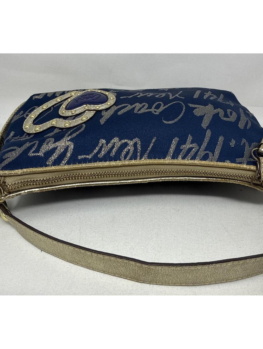 Coach Poppy Signature Script New York 1941 Navy/Gold/Metallic - Picture 6 of 15